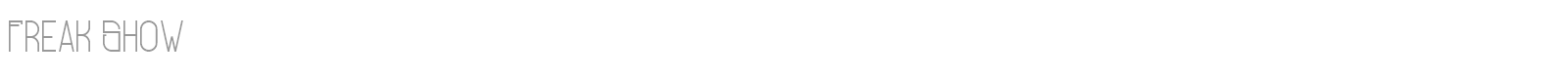 Freak Show font preview